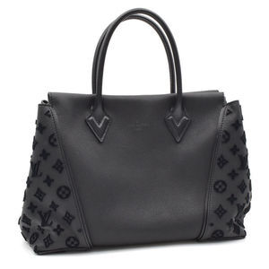 Tote W PM Monogram Taffetage Noir Calf Leather Vaux Casimir  Black